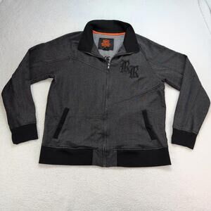 Rock Revival Men’s Full Zip Jacket 2XL Gray Embroidered Logo